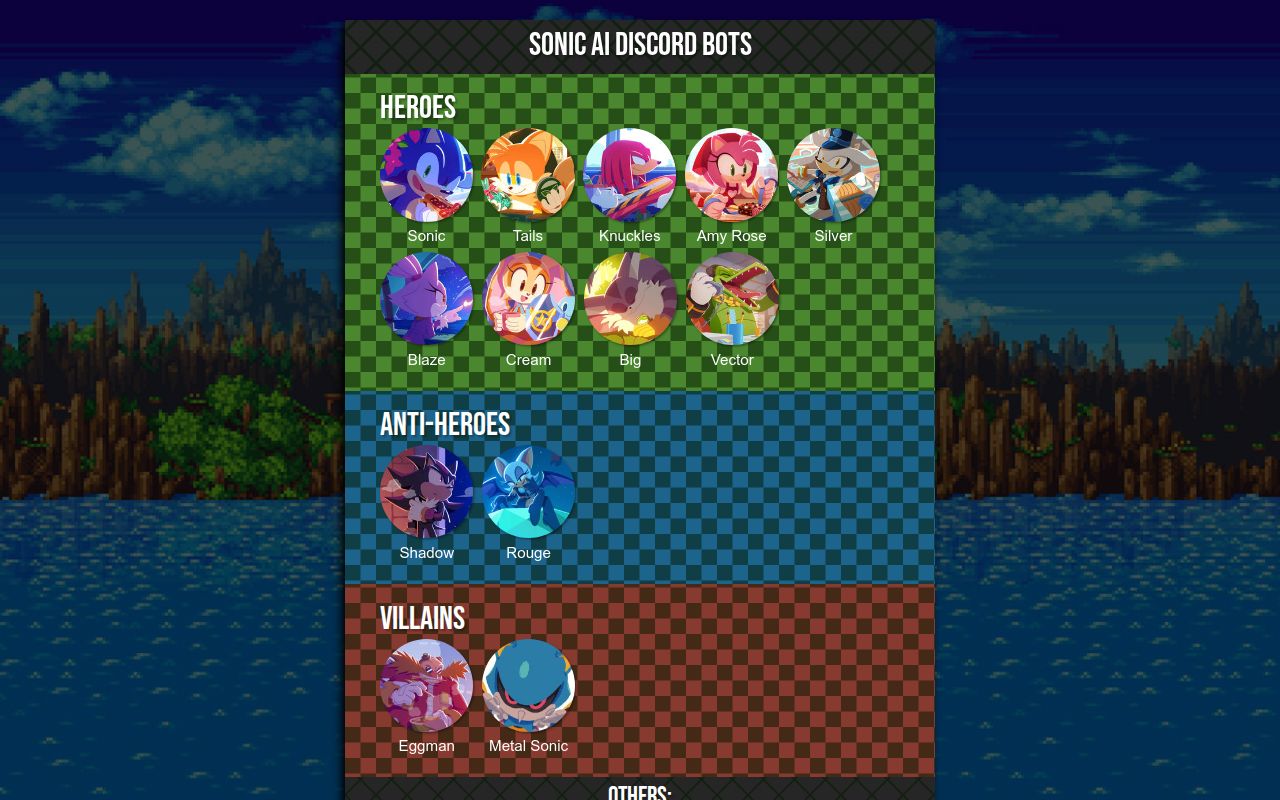 Custom Sonic Bot Sonic AI Discord Bots